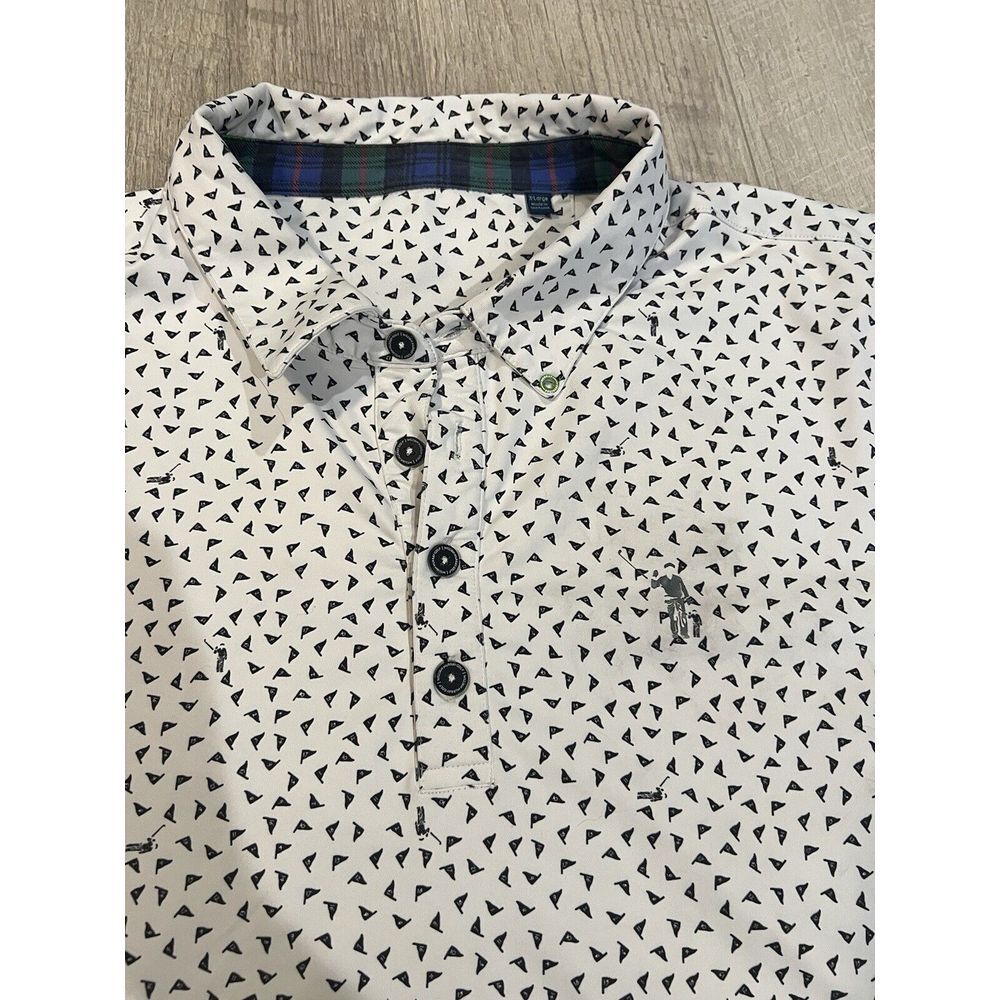 William Murray Polo Shirt Mens X Large Pin High Golf Flag Performance Tech